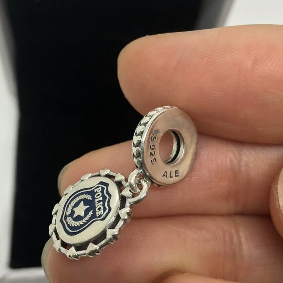 ✨🔥Pandora Engravable Police Dangle Charm - Picture 3 of 3